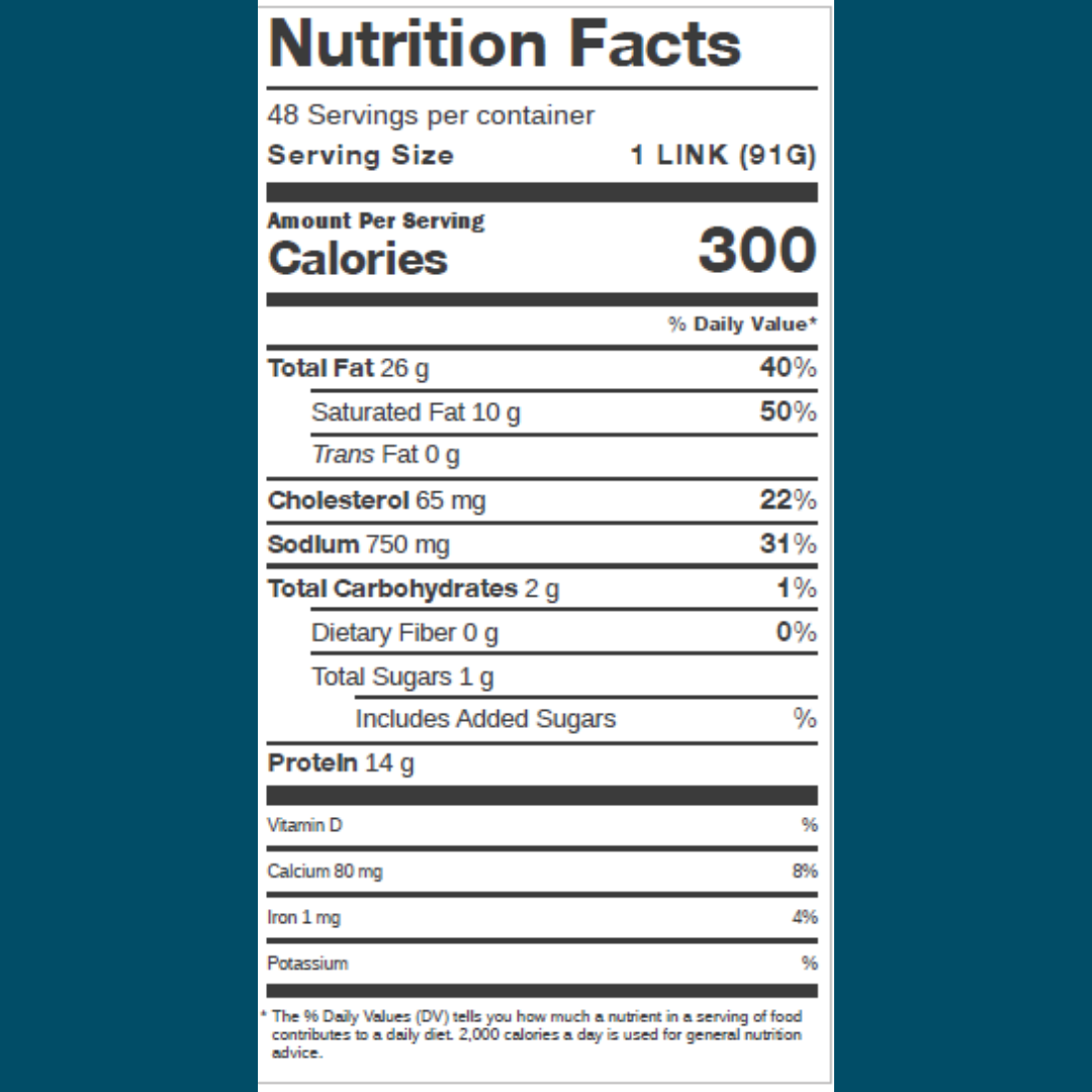 Jalapeno & White Cheddar Duroc Pork Sausage