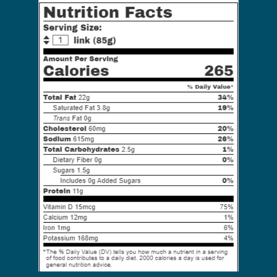 Vermont Cheddar Sausage