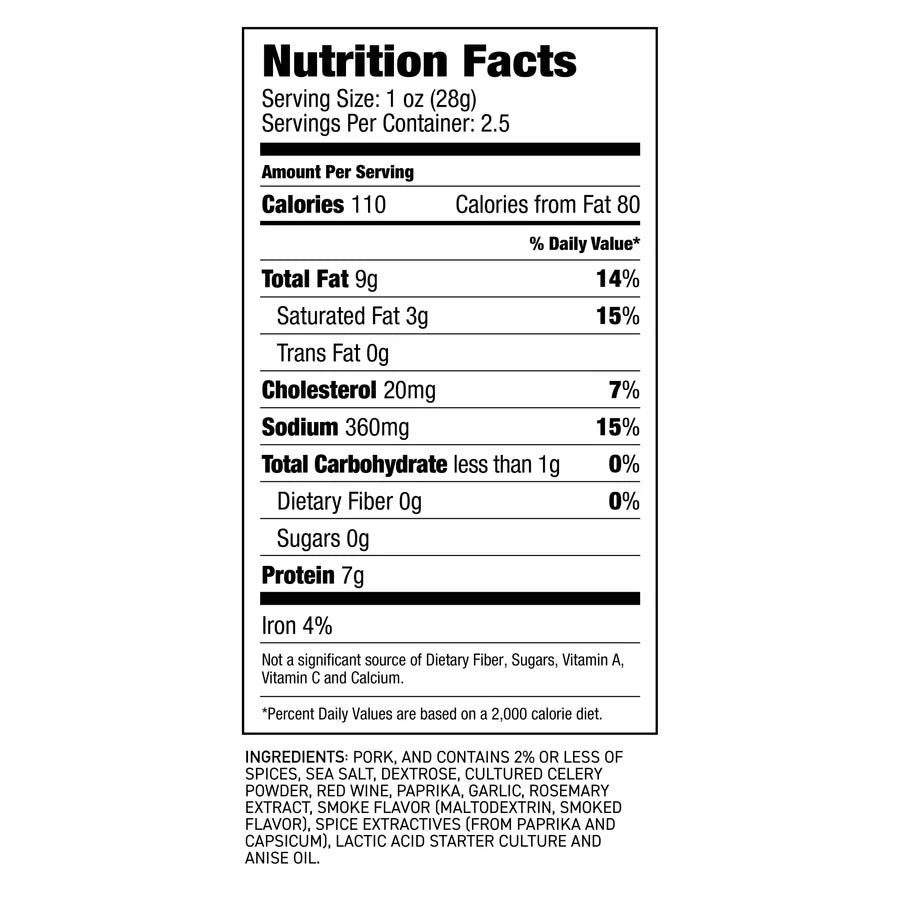 Uncured Pepperoni Sliced