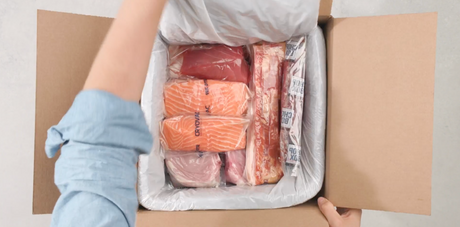 Unboxing a Custom Chop box with meat and seafood