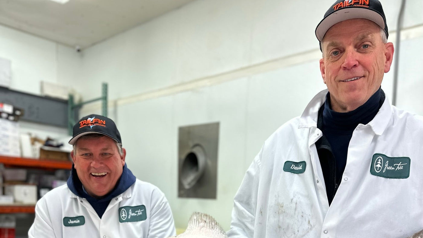 David Drake and Brian Begler in Tail fin fresh seafood