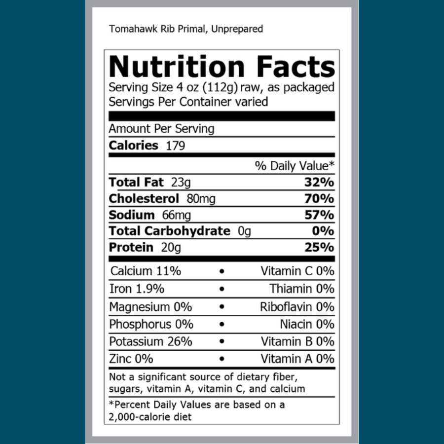 Tomahawk Steak, Prime