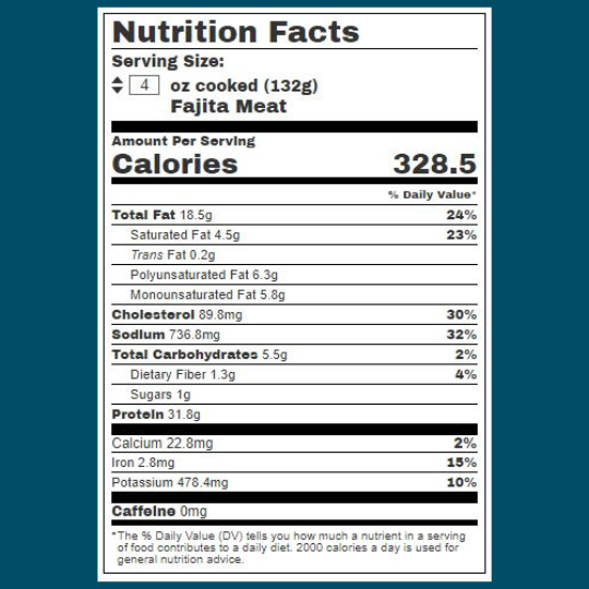 Beef Fajita Strips, Choice