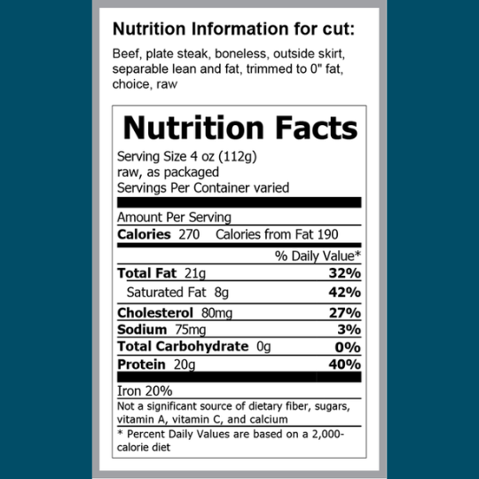 Skirt Steak Center Cut, Choice