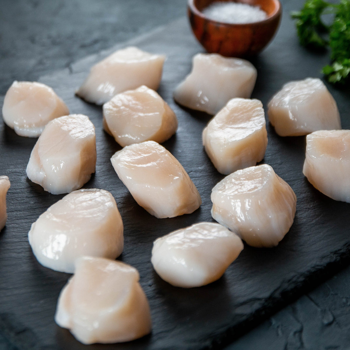 Day Boat Dry Sea Scallops 10/20, 1lb Chop Box