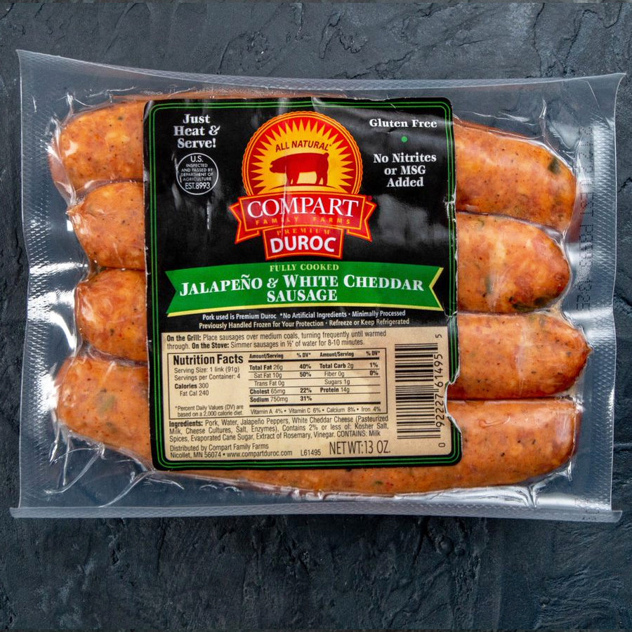 Jalapeno & White Cheddar Duroc Pork Sausage