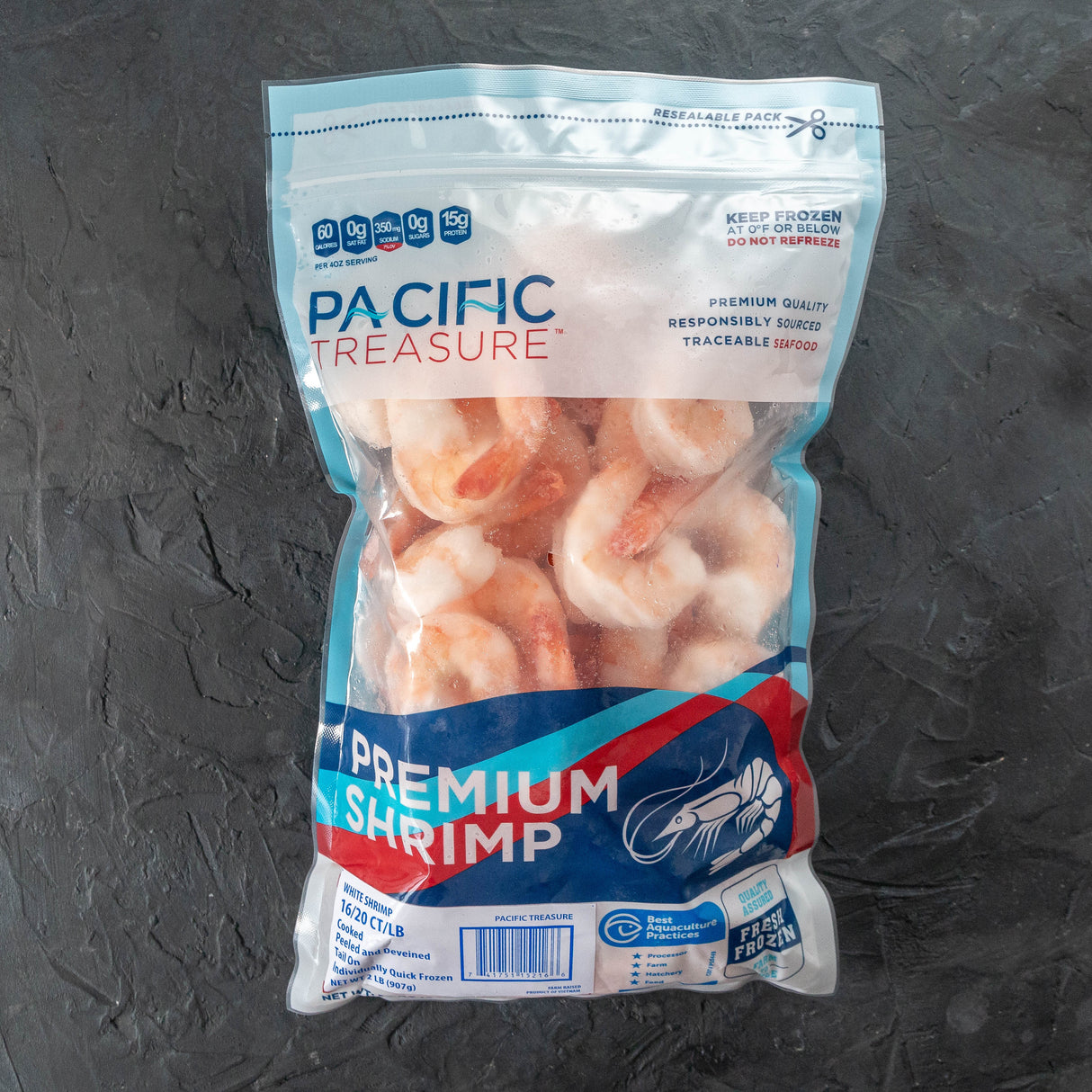 White Shrimp 16/20 Cooked P&D Tail-On