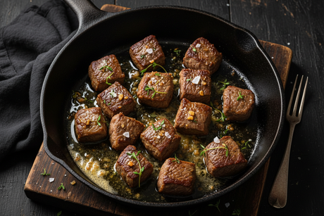 Garlic Butter Filet Mignon Bites Recipe