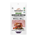 North Country Smokehouse organic uncured black forest ham packaging on a white background