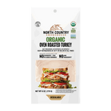 Package of North Country Smokehouse Organic Oven Roasted Turkey on a white background