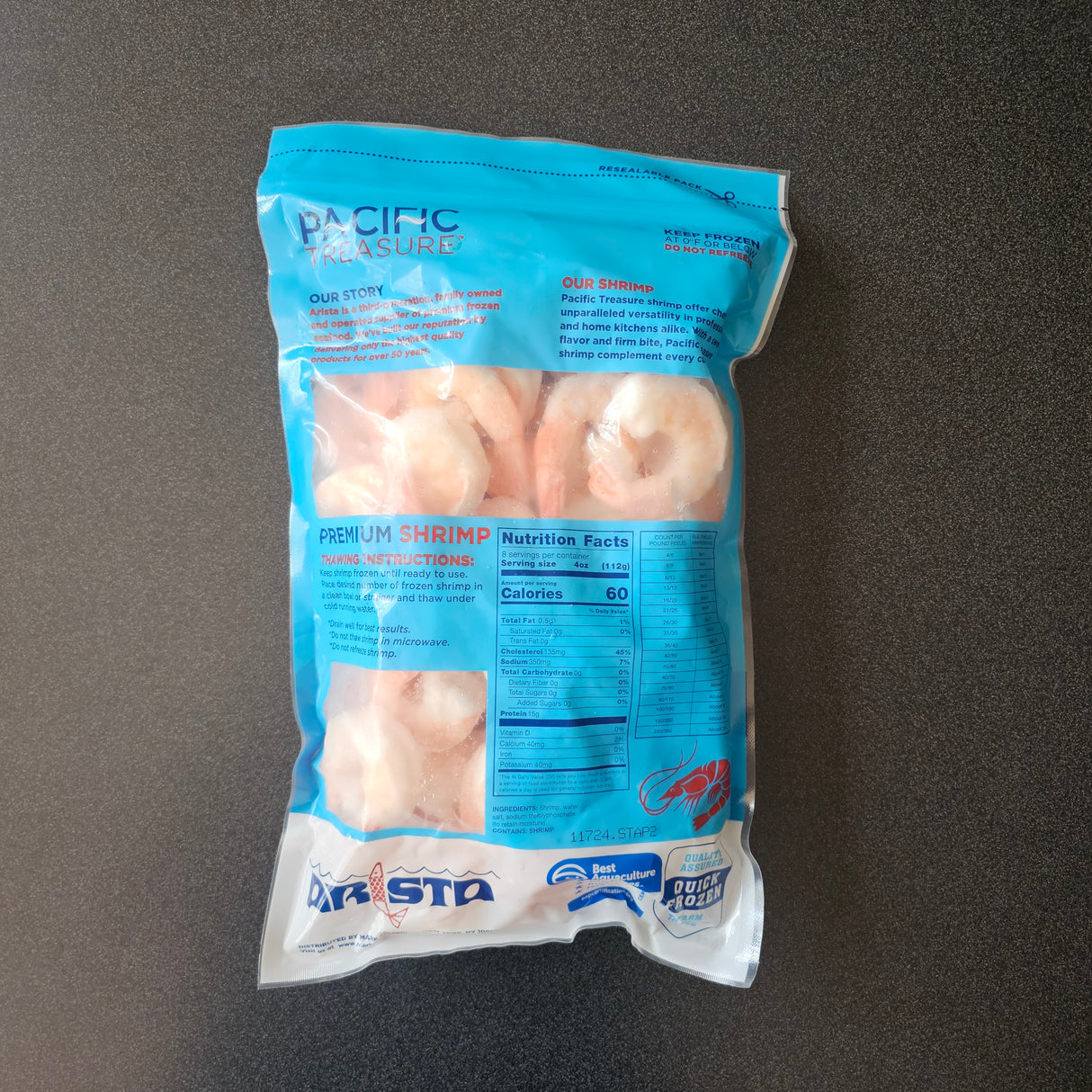 White Shrimp 16/20 Cooked P&D Tail-On