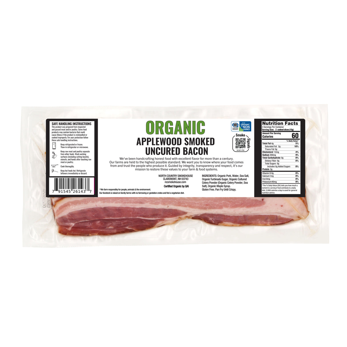 Organic Applewood Smoked Uncured Bacon