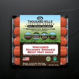 Uncured Hickory Smoked Grass-Fed Beef Hot Dogs