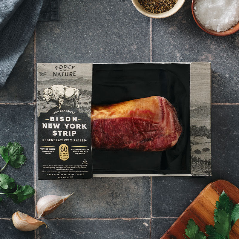 Grass-Fed Bison NY Strip Steak