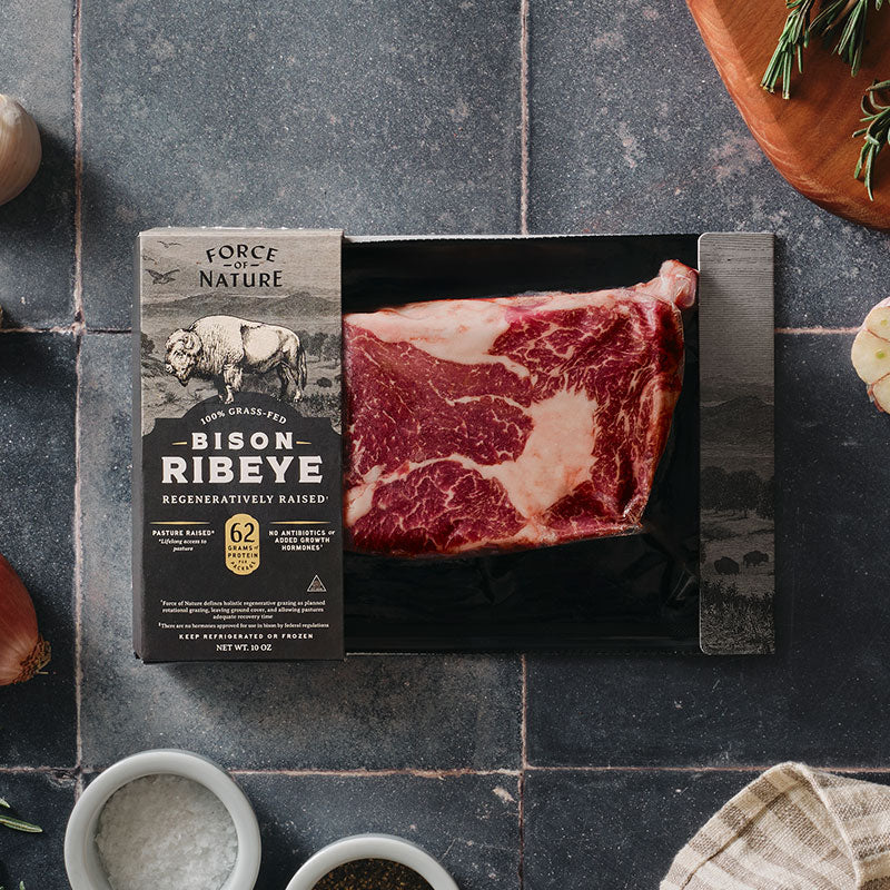 Grass-Fed Bison Ribeye Steak