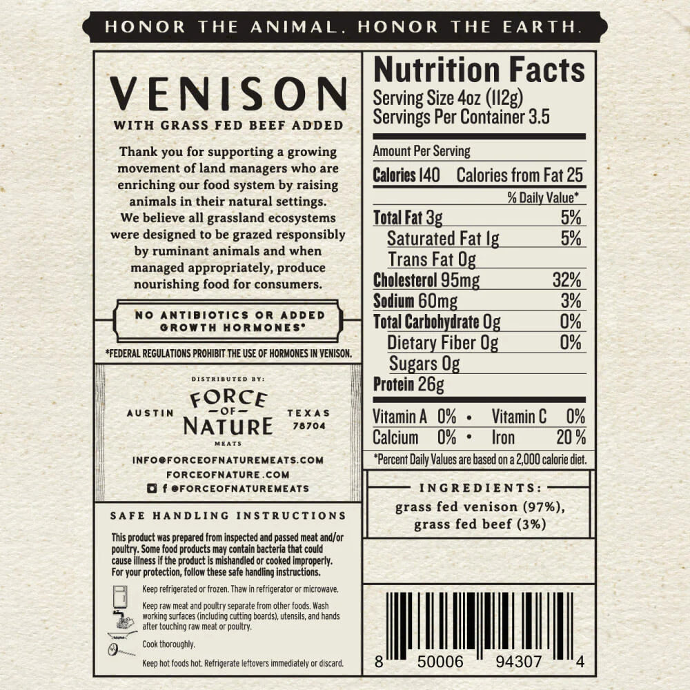 Grass-Fed Ground Venison