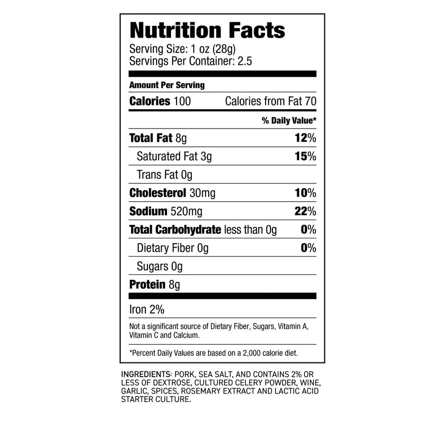 Toscano Salame Sliced