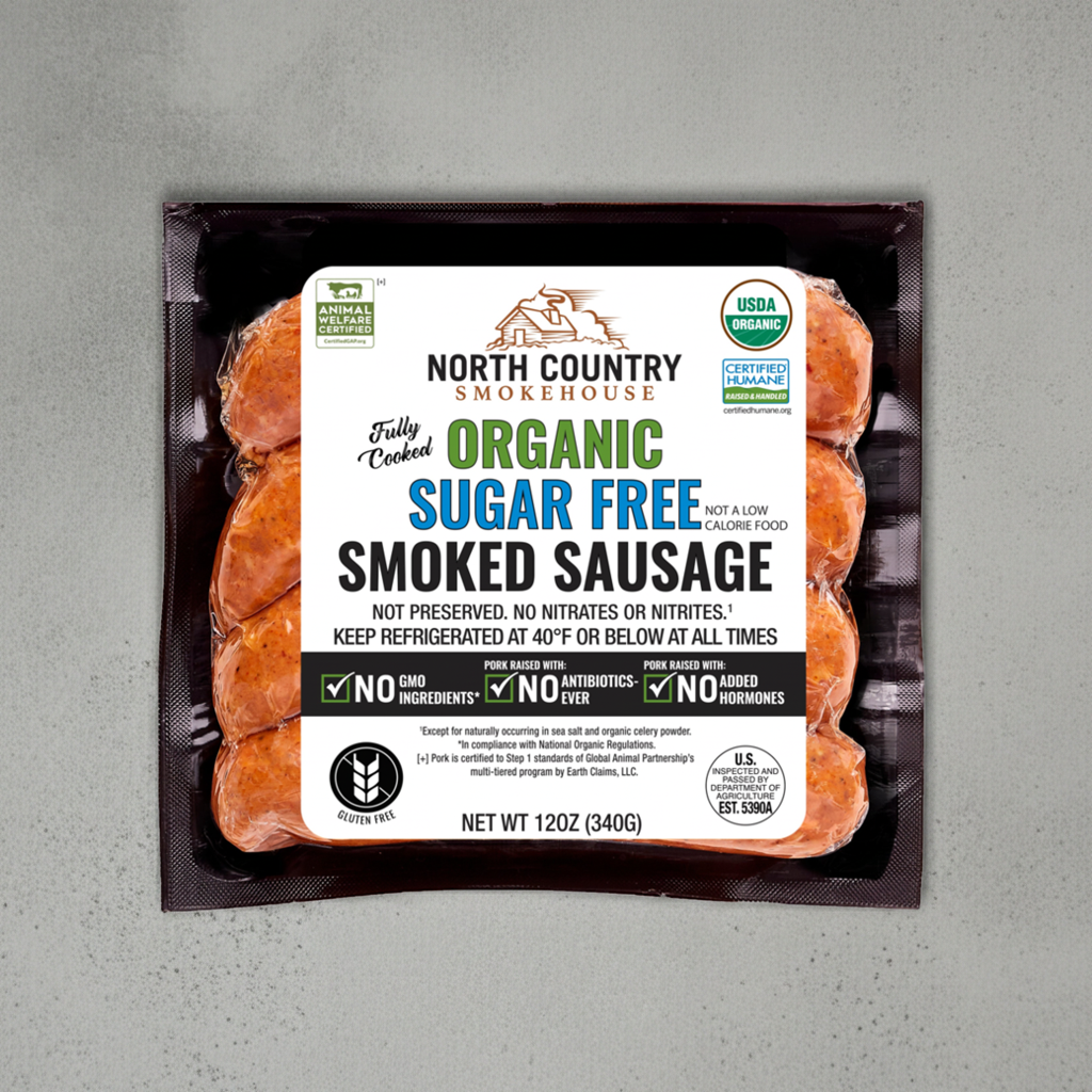 Organic Sugar Free Smoked Sausage