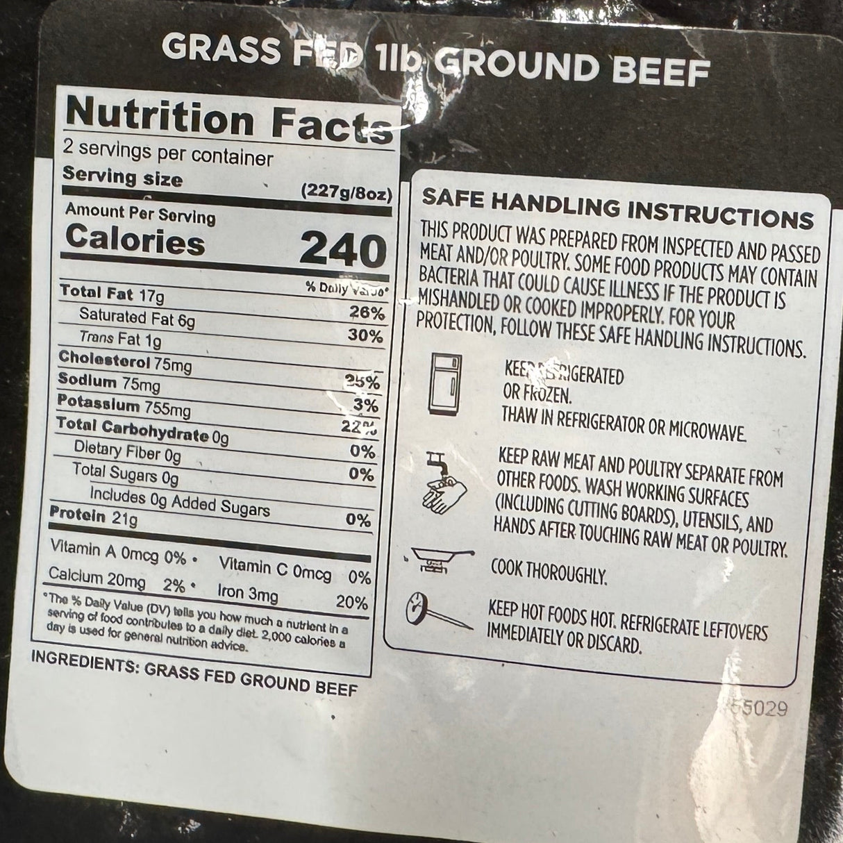 Ground Beef 85/15, Grass Fed
