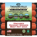 Uncured Hickory Smoked Grass-Fed Beef Hot Dogs