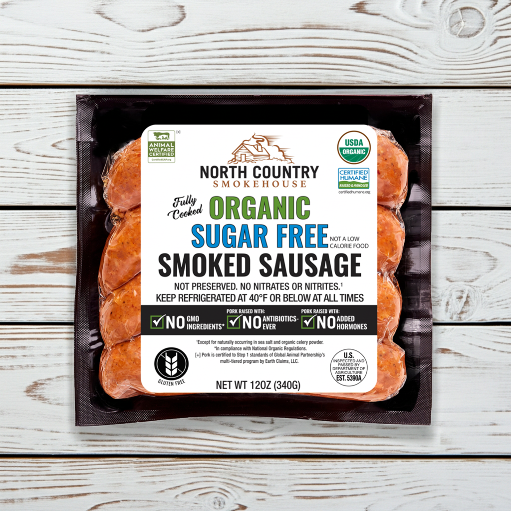 Organic Sugar Free Smoked Sausage