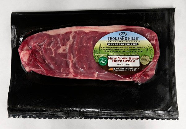 New York Strip Steak, Grass Fed