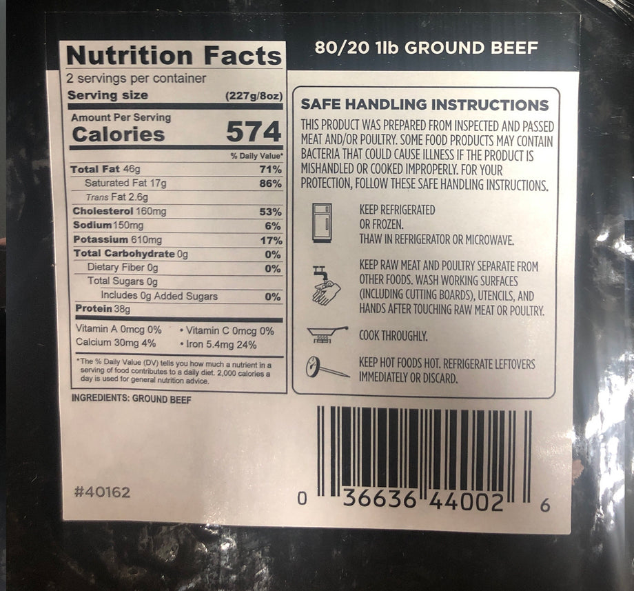 Original Chopped Beef Blend (80/20) 1.5 Lbs